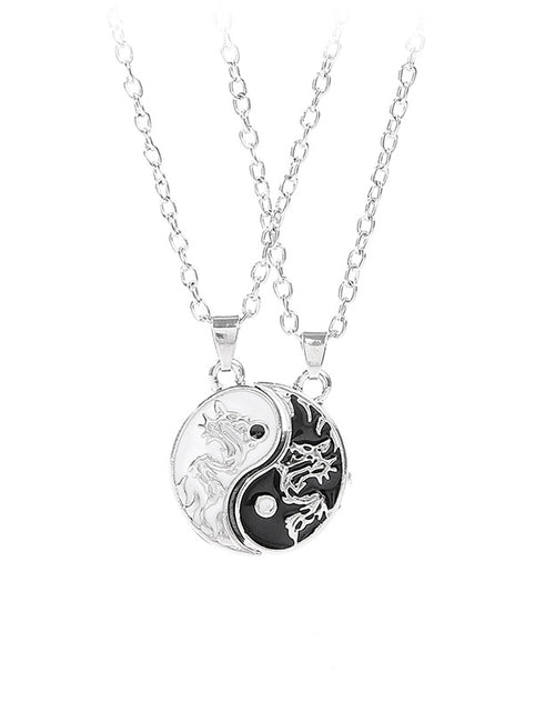Load image into Gallery viewer, Sun Moon Stitching Eight-diagram-shaped Appetizer Good Friend Necklace