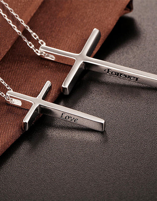 Load image into Gallery viewer, 925 Sterling Silver Glossy Cross Pendant