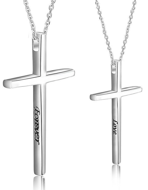 Load image into Gallery viewer, 925 Sterling Silver Glossy Cross Pendant