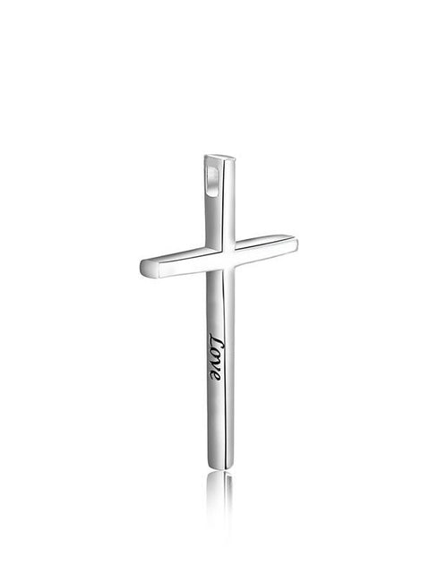 Load image into Gallery viewer, 925 Sterling Silver Glossy Cross Pendant