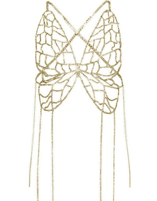 Load image into Gallery viewer, Tassel Body Niche Design Butterfly Chest Chain
