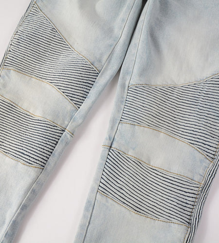 Slim-fit Stretch Motorcycle High Street Jeans