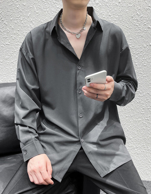 Load image into Gallery viewer, Loose Ice Silk Men&#39;s Casual Shirt
