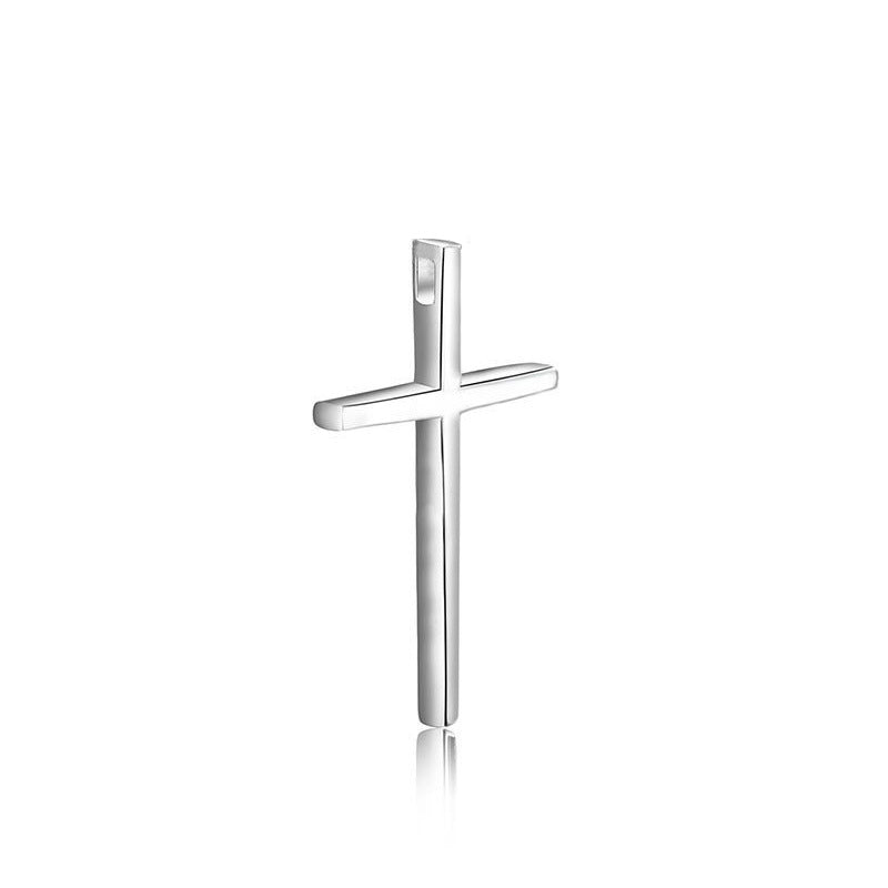 925 Sterling Silver Glossy Cross Pendant