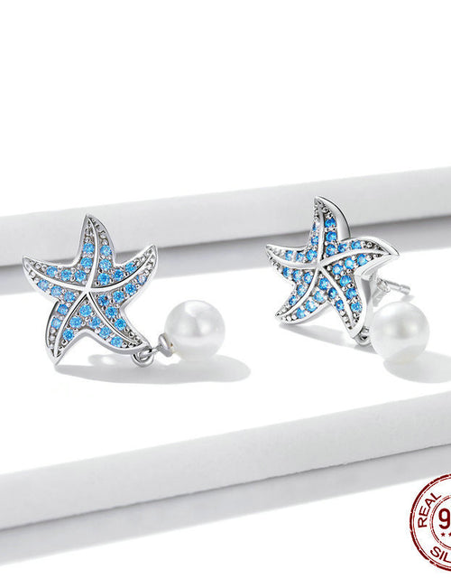 Load image into Gallery viewer, Original Ocean Pearl Starfish Earrings
