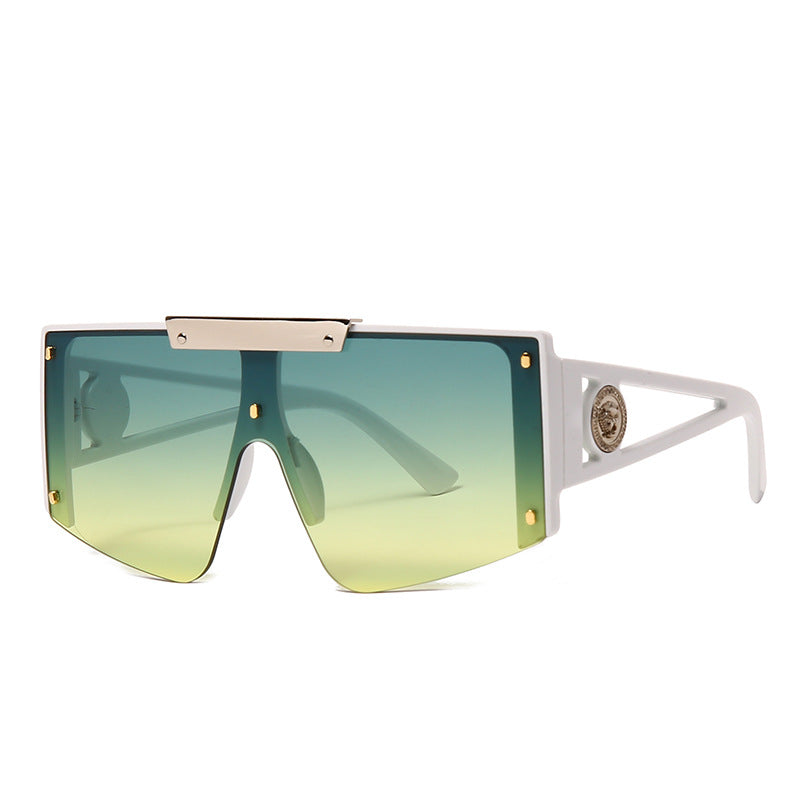 Outdoor Sunglasses Fashion Gradient Translucent Large Frame