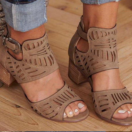 Leopard Print Sandals On Soft Sole Footbed