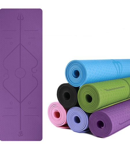 Yoga Mat Two-Color 6Mm Posture Line Yoga Mat Fitness Mat
