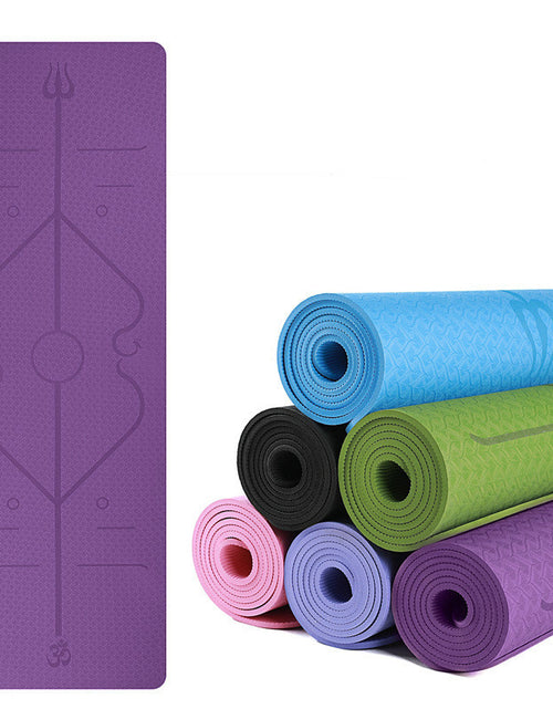 Load image into Gallery viewer, Yoga Mat Two-Color 6Mm Posture Line Yoga Mat Fitness Mat
