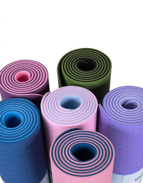 Load image into Gallery viewer, Yoga Mat Two-Color 6Mm Posture Line Yoga Mat Fitness Mat
