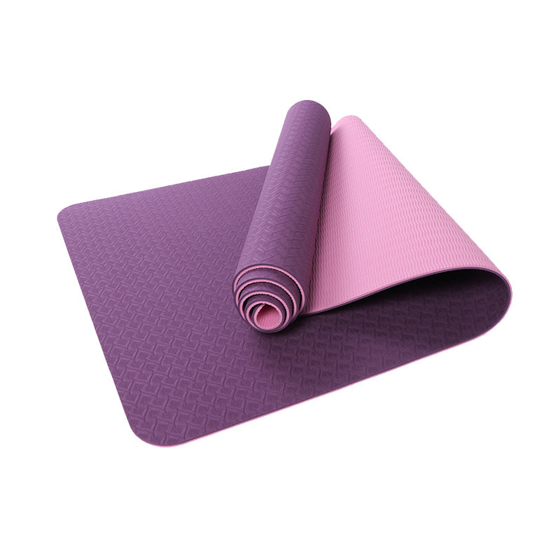 Yoga Mat Two-Color 6Mm Posture Line Yoga Mat Fitness Mat