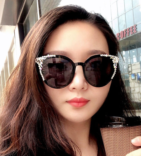 GM Sunglasses Female Big Frame Star Same Style Net Red Retro Korean Glasses