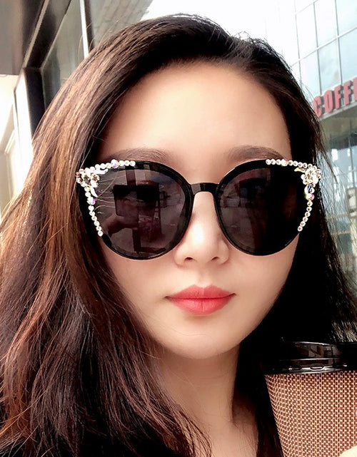 Load image into Gallery viewer, GM Sunglasses Female Big Frame Star Same Style Net Red Retro Korean Glasses
