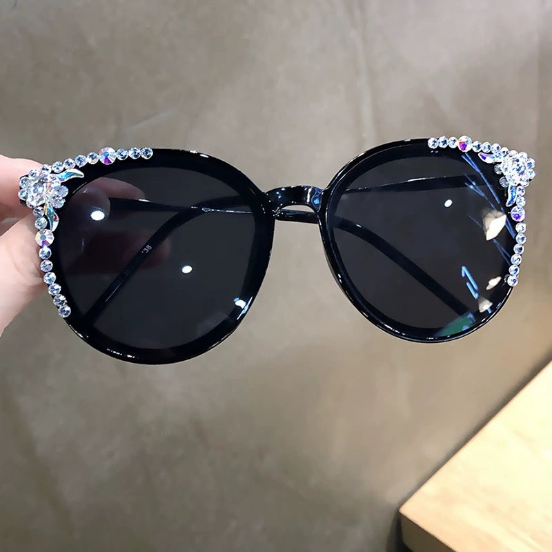 GM Sunglasses Female Big Frame Star Same Style Net Red Retro Korean Glasses