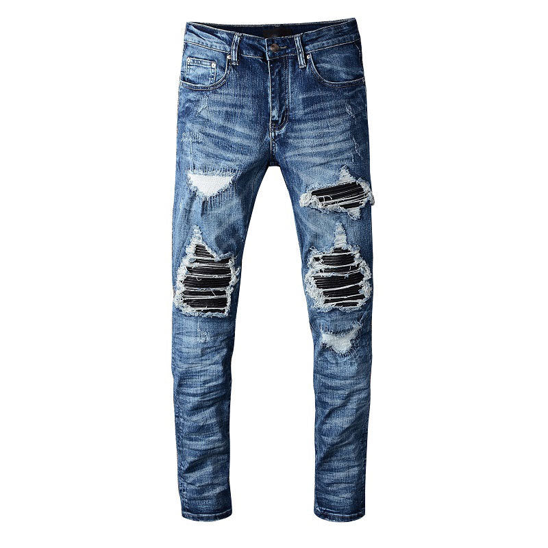 Hole & Patch Patch Scrape Popular Jeans For Men