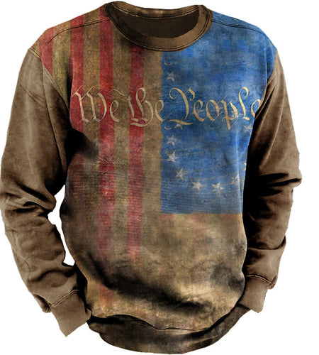 Crewneck Sweater Vintage Print Men