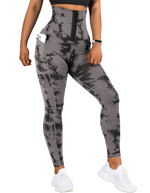 Load image into Gallery viewer, Women&#39;s Yoga Sports Patchwork Pocket Tie-dye Leggings
