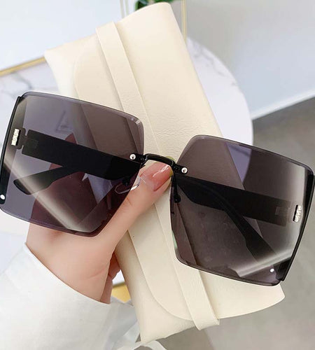 Women's Fashion Box Cut Edge Sunglasses