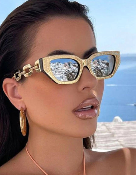 New European And American Retro Modern Thick Frame Sunglasses