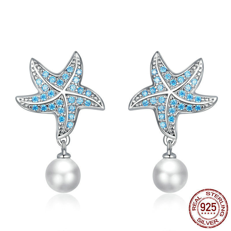 Original Ocean Pearl Starfish Earrings