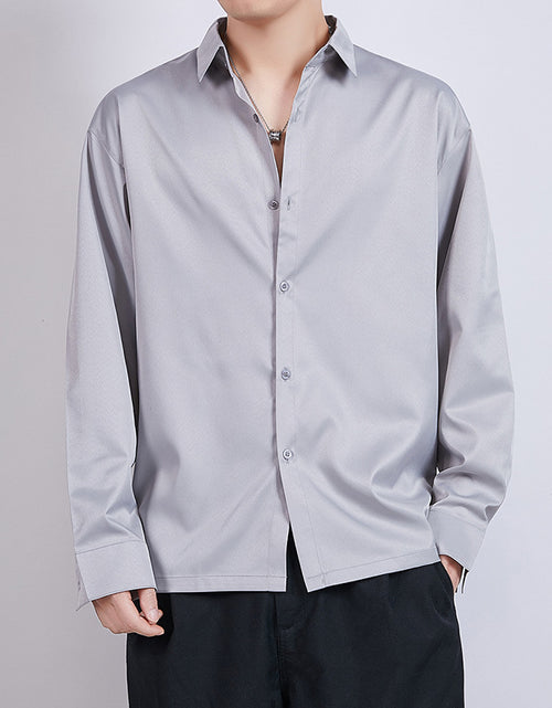 Load image into Gallery viewer, Loose Ice Silk Men&#39;s Casual Shirt
