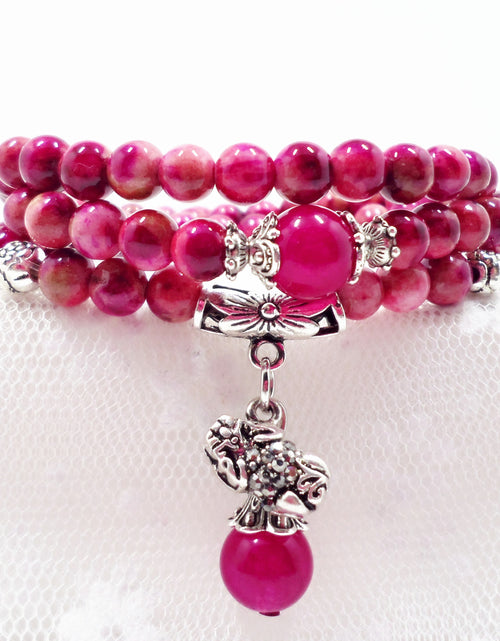 Load image into Gallery viewer, Red Agate Pomegranate Pendant Bracelet
