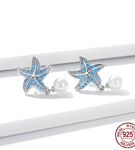 Original Ocean Pearl Starfish Earrings