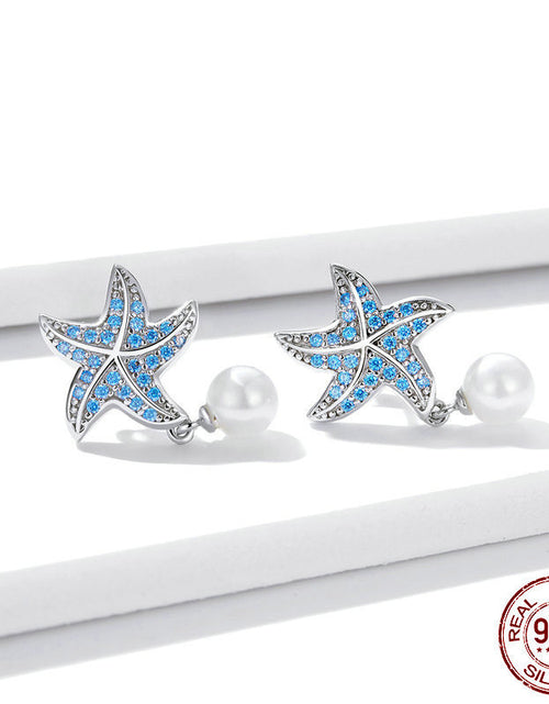 Load image into Gallery viewer, Original Ocean Pearl Starfish Earrings
