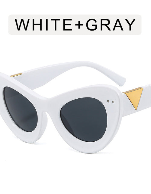 Load image into Gallery viewer, Ins Fashion Sunglasses Large Frame Retro Personality Concave Shape Sun Glasses
