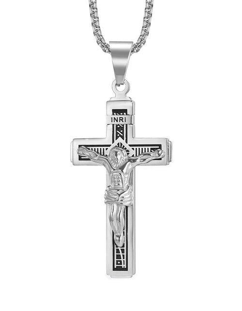 Load image into Gallery viewer, Men&#39;s Alloy Man Wearing A Cross Necklace Pendant
