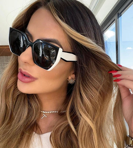 Polygonal Color Matching  Sunglasses Uv400 Retro
