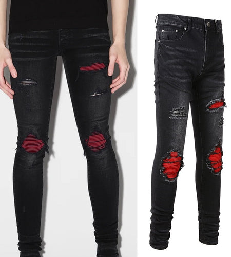 Stretch Slim Black Jeans Man