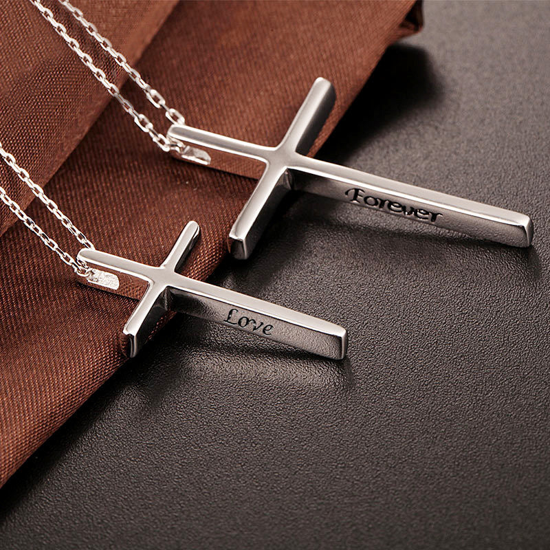 925 Sterling Silver Glossy Cross Pendant