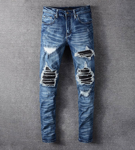 Hole & Patch Patch Scrape Popular Jeans For Men