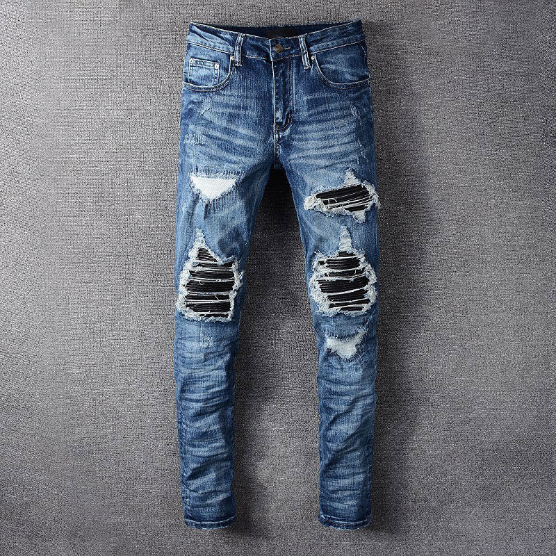 Hole & Patch Patch Scrape Popular Jeans For Men