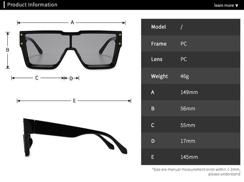 Load image into Gallery viewer, Oversized One Lens Square Sunglasses Fashion Men Women
