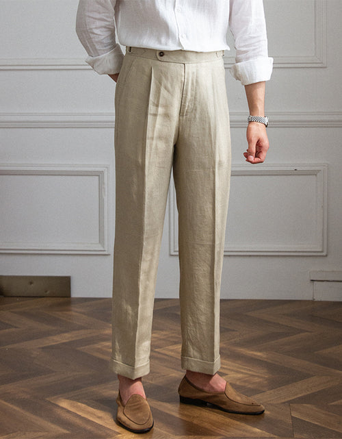 Load image into Gallery viewer, Men&#39;s Fashionable Linen Casual Pants
