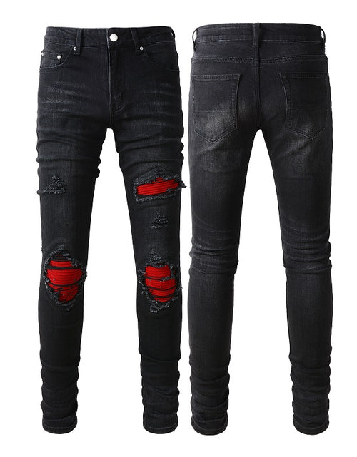 Load image into Gallery viewer, Stretch Slim Black Jeans Man
