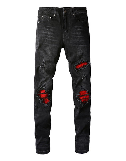 Load image into Gallery viewer, Stretch Slim Black Jeans Man
