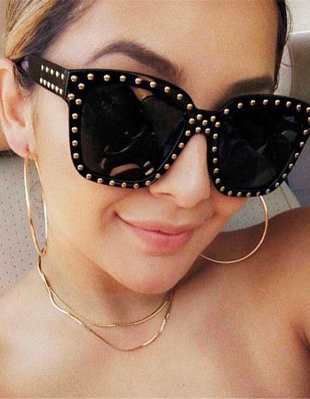 Women's European And American Trend Large Frame Rhinestone Sunglasses