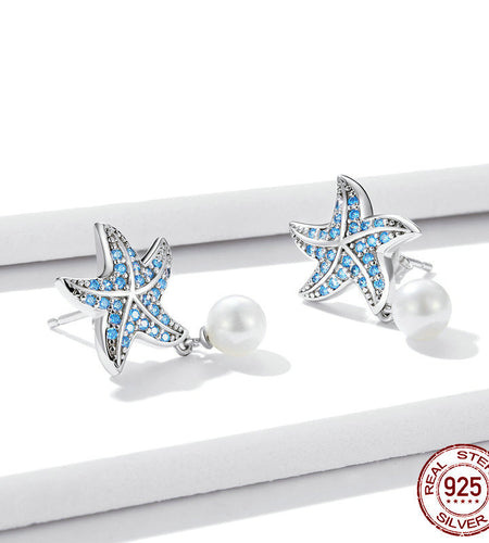 Original Ocean Pearl Starfish Earrings