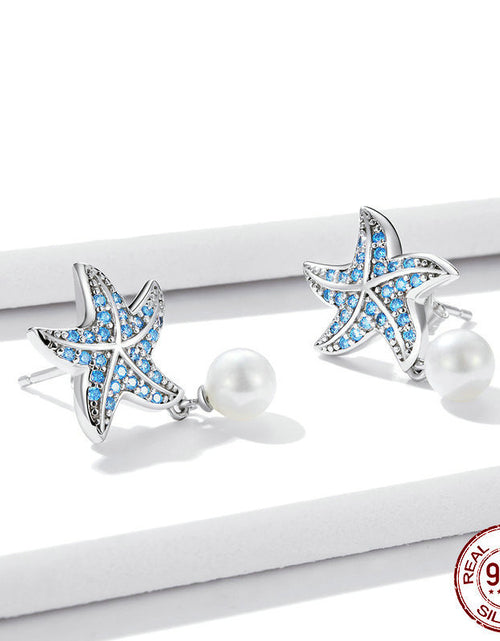 Load image into Gallery viewer, Original Ocean Pearl Starfish Earrings
