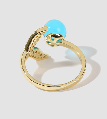 Creative Fashion Simple Ocean Beads Mermaid Tail Ring