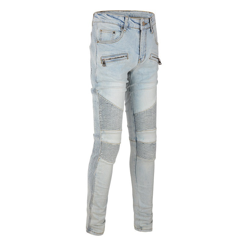 Slim-fit Stretch Motorcycle High Street Jeans