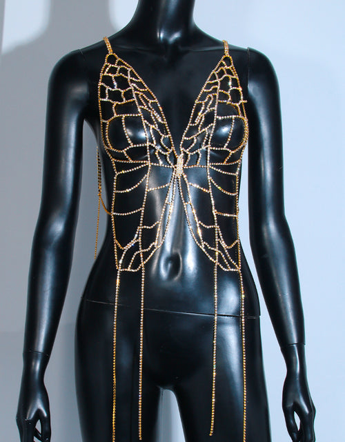 Load image into Gallery viewer, Tassel Body Niche Design Butterfly Chest Chain
