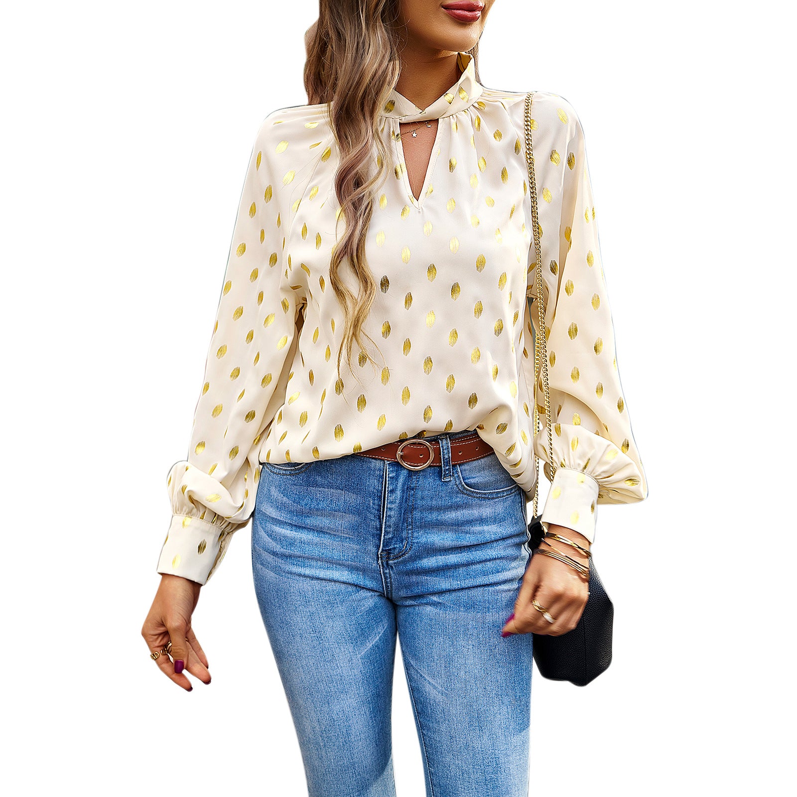 Women's Long-sleeved Shirt Temperament Commute Top