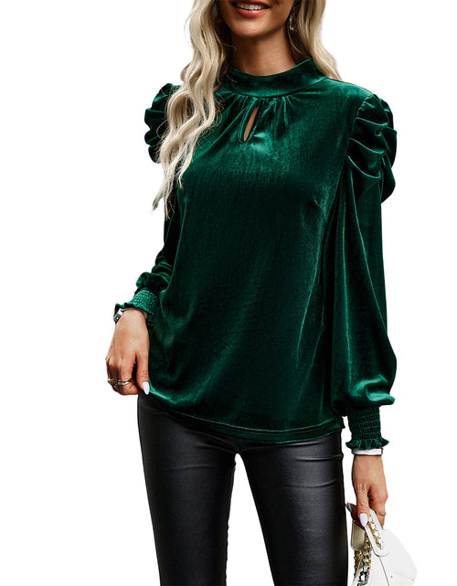 Load image into Gallery viewer, Women&#39;s Velvet Shirt Temperament Commute Long Sleeve
