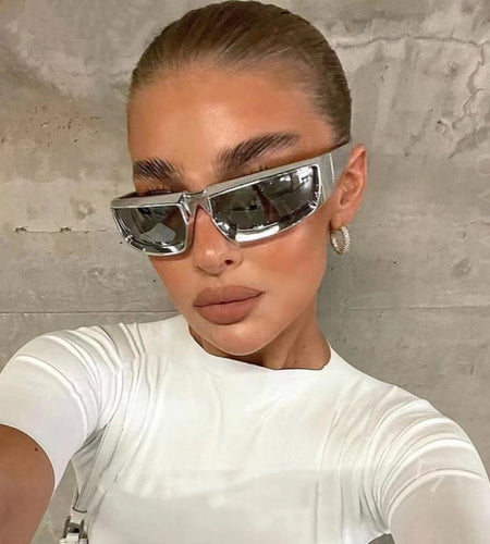 Super Texture Cool Sunglasses Futuristic Technology Punk