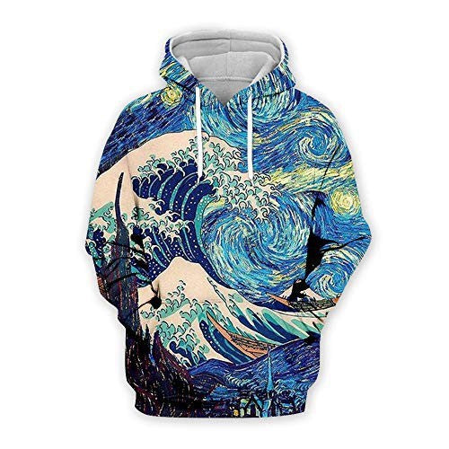 Load image into Gallery viewer, European And American Foreign Trade 3D Color Skull Printed Hood Pocket Pullover Sweater
