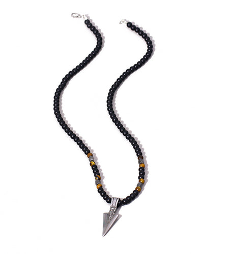 Magnet Diamond Stone Column Pendant Men's Necklace